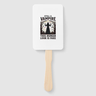 Vampire Costume Shirt Funny Halloween Human Disgui Hand Fan