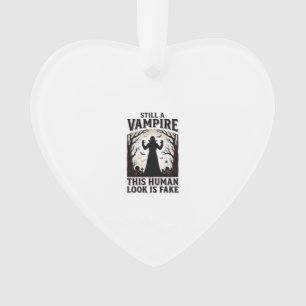 Vampire Costume Shirt Funny Halloween Human Disgui Ornament