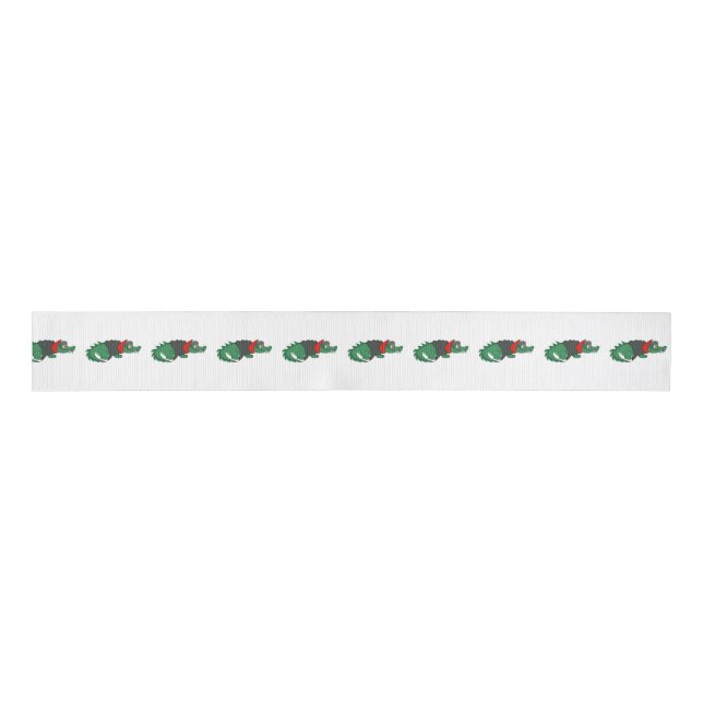 Vampire Crocodile Grosgrain Ribbon (Front)
