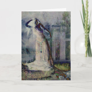 Vampire Dancing at Halloween Card