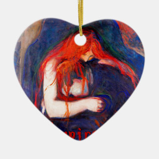Vampire Edvard Munch Ceramic Tree Decoration