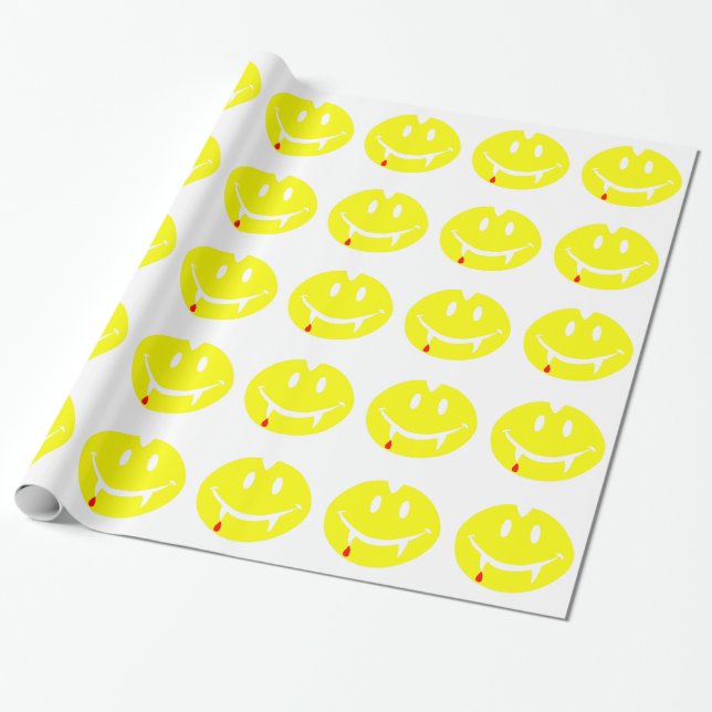 vampire emoji dracula wrapping paper (Unrolled)