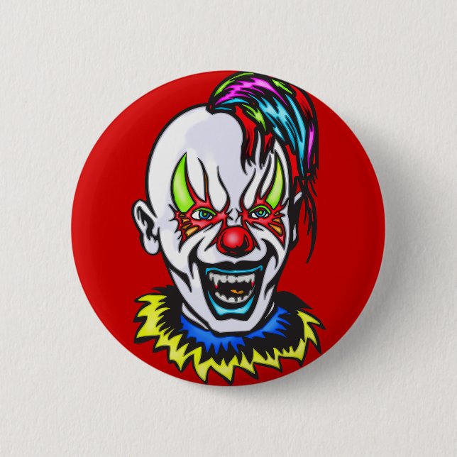 Vampire Evil Clown 6 Cm Round Badge (Front)