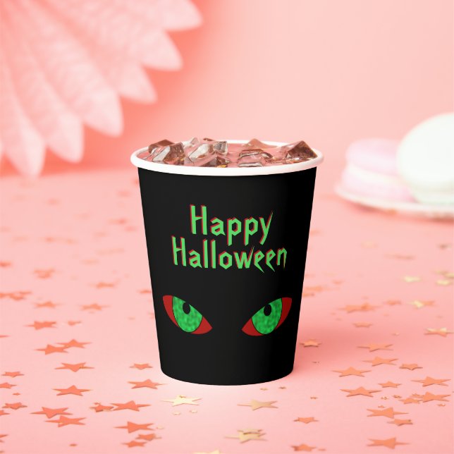 Vampire Eyes Happy Halloween Drinking Cup (Insitu)