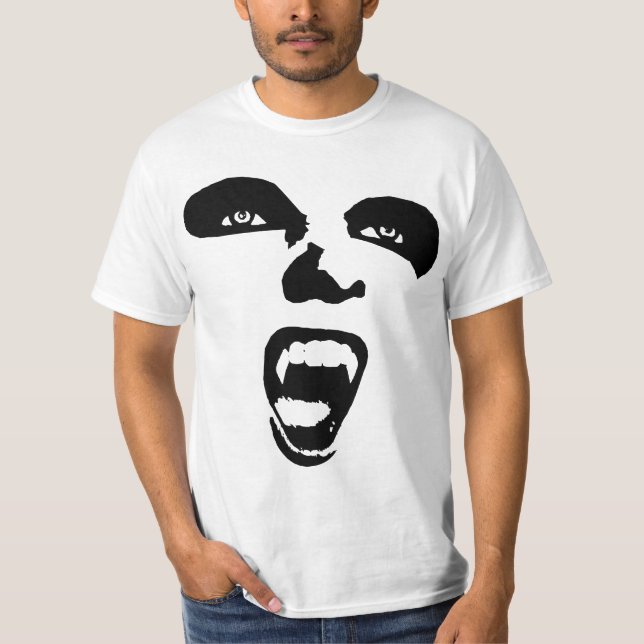 Vampire Face Horror Gothic original art T-Shirt (Front)