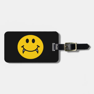 Vampire face with fangs luggage tag