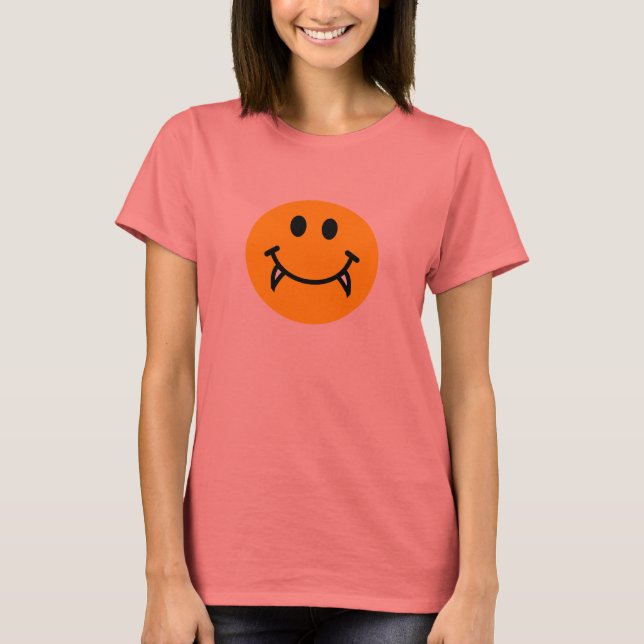 Vampire face with fangs T-Shirt (Front)