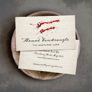 Vampire Fang Blood Halloween  Business Card
