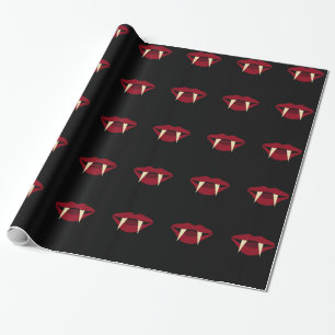 Vampire Fangs 2 Fun Halloween Wrapping Decor Paper
