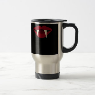 Vampire Fangs Blood Red Lips Travel Mug