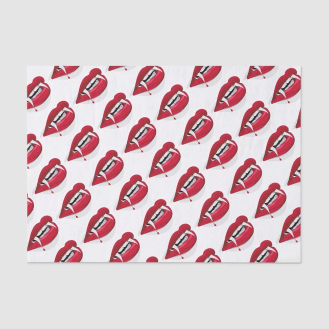 Vampire Fangs Tissue Paper (Front)