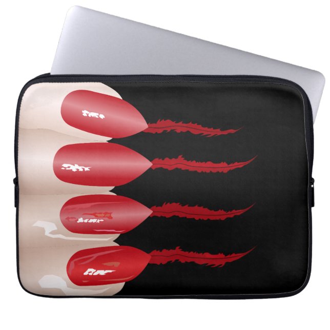 Vampire finger laptop sleeve (Front)