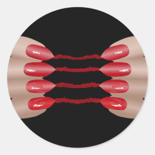 Vampire finger V.2 Classic Round Sticker