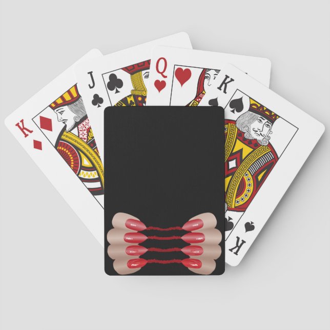 Vampire finger V.2 Playing Cards (Back)