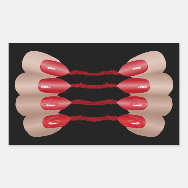 Vampire finger V.2 Rectangular Sticker (Front)