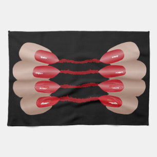 Vampire finger V.2 Tea Towel