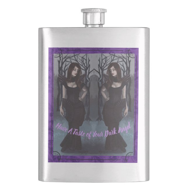 Vampire Flask Gothic Flask Halloween Flask Vampyre (Front)