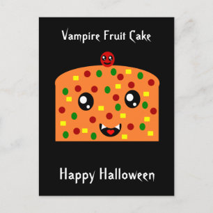 Vampire Fruit Cake  "Happy Halloween" Postcard