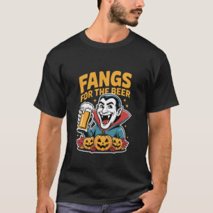 Vampire Funny Halloween Beer Lover T-Shirt