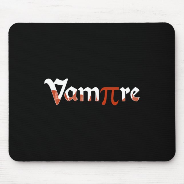 Vampire Funny Halloween Pi Day Joke Costume Math G Mouse Mat (Front)