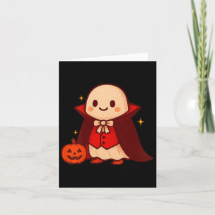 Vampire Ghost Shirt Cute Dracula Halloween Pumpkin Card