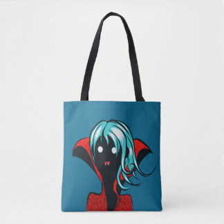 Vampire Girl Cartoon Whimsigoth Funny Goth Tote Bag