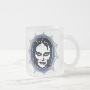 Vampire Girl (horror) Frosted Glass Coffee Mug