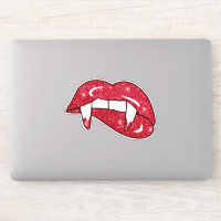 Vampire Glitter Lips Red Monster Fangs