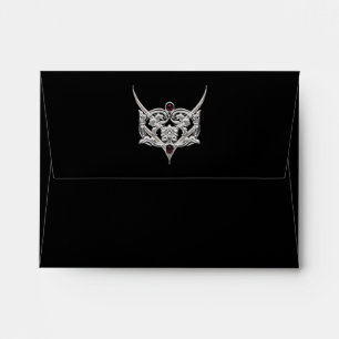Vampire Goth Faux Leather Jewelled Wedding Envelopes