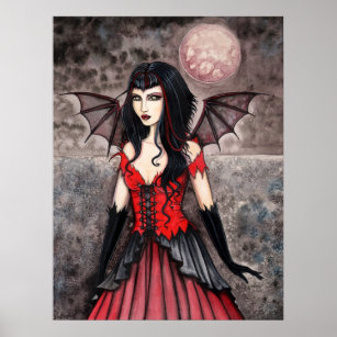 Vampire Gothic Fairy Art Poster Print