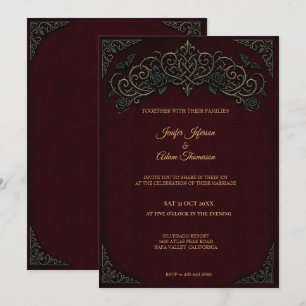Vampire Gothic Halloween Wedding Invitation