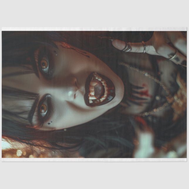 Vampire Gothic Seraphina Decoupage Tissue Paper (Front)