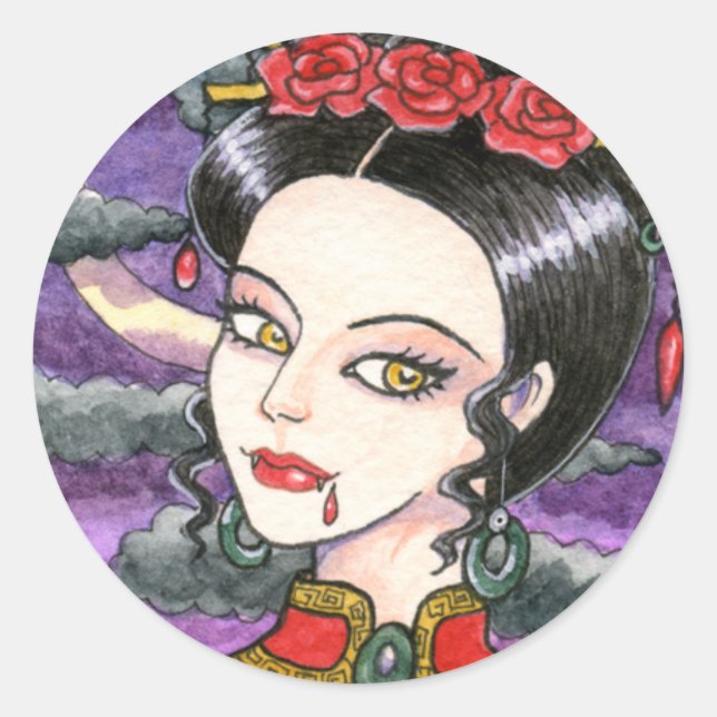 Vampire Gothic Sticker by Ann Howard (Front)