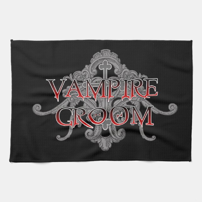 Vampire Groom Tea Towel (Horizontal)