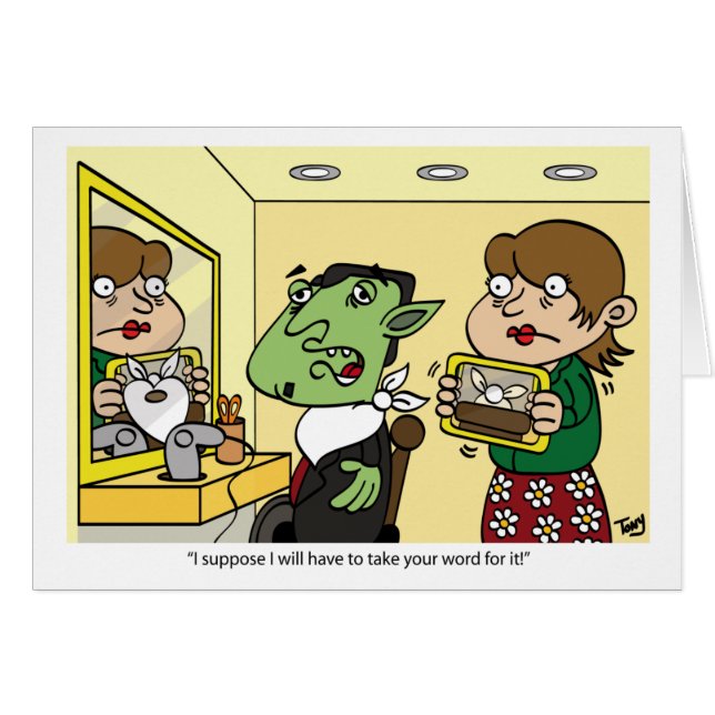 Vampire Haircut Card (Front Horizontal)