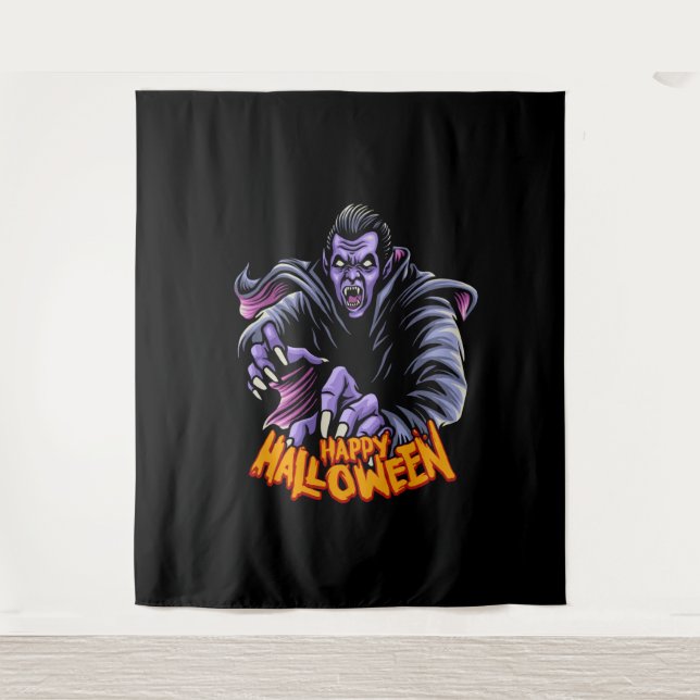 Vampire Halloween Backdrop Tapestry (Front)
