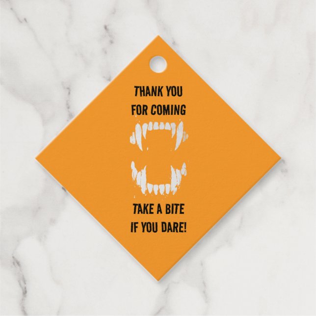 Vampire Halloween Favour Tag (Front)