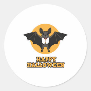 Vampire Halloween Party - Happy Halloween Classic Round Sticker