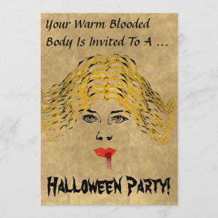 Vampire Halloween Party Invitation