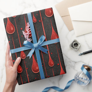 Vampire Halloween Pattern Wrapping Paper