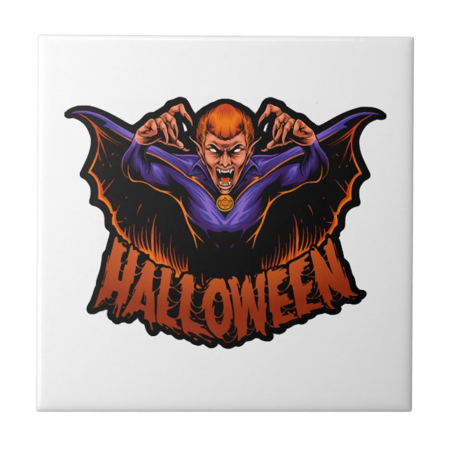 vampire halloween t shirt halloween tile (Front)