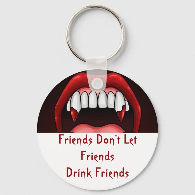Vampire Halloween Teeth Key Ring (Front)