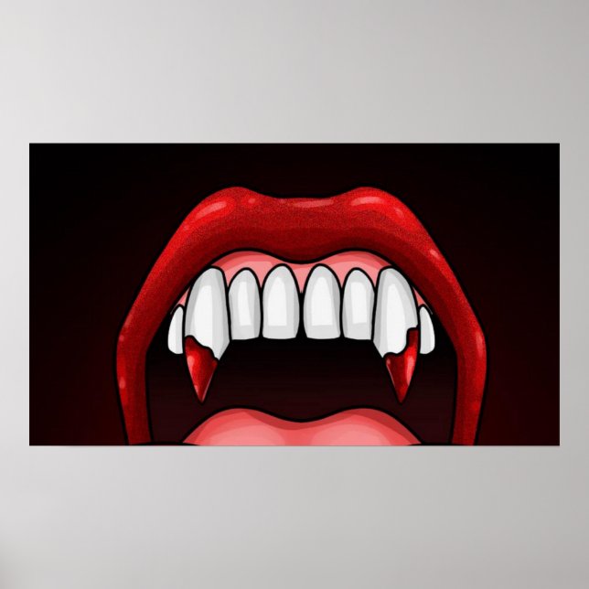 Vampire Halloween Teeth Poster (Front)