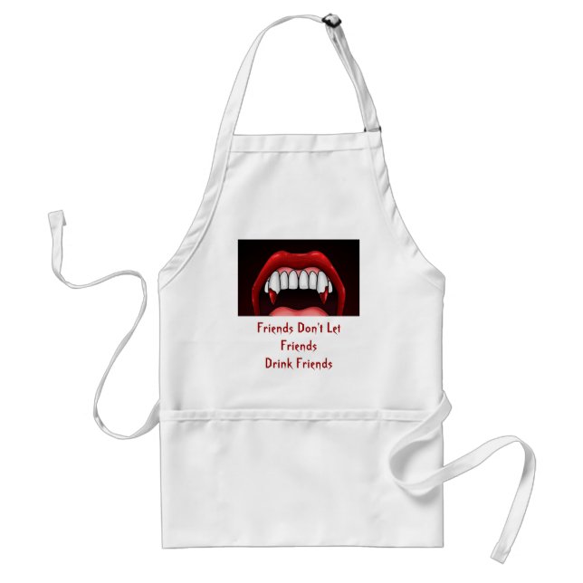 Vampire Halloween Teeth Standard Apron (Front)