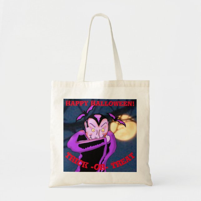 Vampire Halloween Tote Bag (Front)