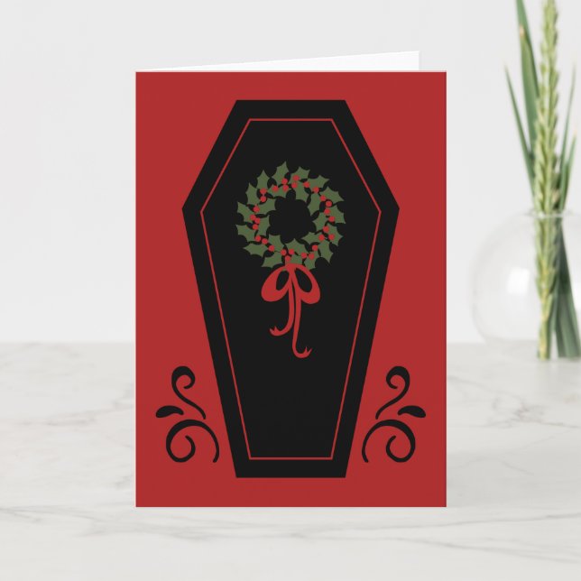 Vampire Holiday Coffin Card (Front)