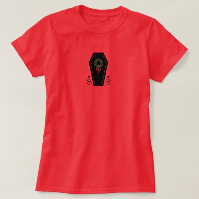 Vampire Holiday Coffin T-Shirt (Design Front)