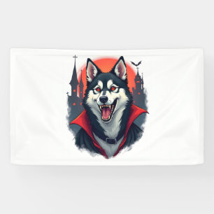 Vampire Husky Bite Banner