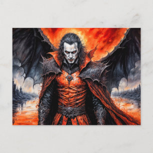 Vampire in Red Moonlight Postcard