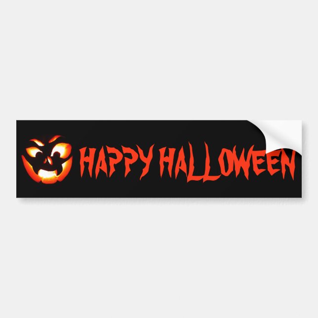 Vampire Jack-O-Lantern Bumper Sticker (Front)